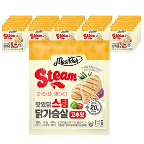 [랭킹닭컴] 맛있닭 NEW 스팀 닭가슴살 고추맛, 100g, 30개