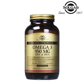 SOLGAR 솔가 오메가 3 Omega-3 950 mg 100정, 1개