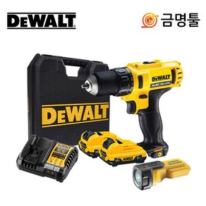 디월트 DCD710D2T 충전드릴 10.8V 2.0AH 2팩 DCD710N세트 DCL508N포함, 1세트