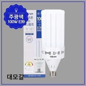 비츠온 LED EL벌브 램프 전구 보안등, E39/100W, 1개, 주광색