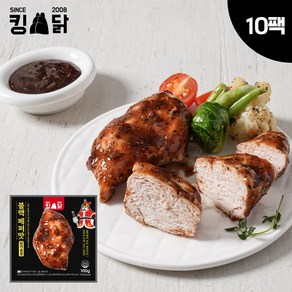 킹닭 블랙페퍼맛 닭가슴살, 10개, 100g