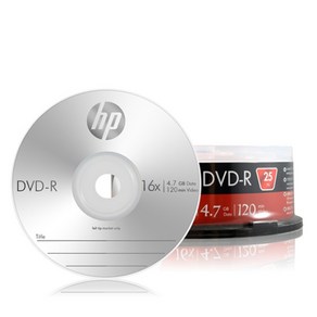 [HP] DVD-R 16배속 4.7GB [케익/25매]