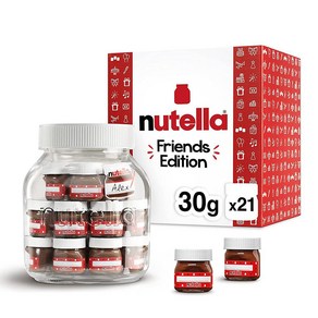 Nutella 누텔라 초콜릿 헤이즐넛 스프레드 프렌즈 에디션 한정판 Fiends Edition 30g X 21, 1개