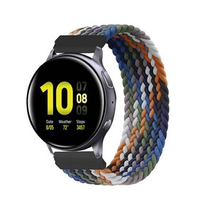 스페이스쉴드 갤럭시워치 액티브2 44mm 40mm 호환 브레이드 솔로루프 나일론 스트랩 밴드 스트랩 16colo, 인디고, L