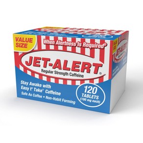 Jet-Alet 100 MG Each Caffeine Tab 120 Count, 120개(1팩), 1개, 120정