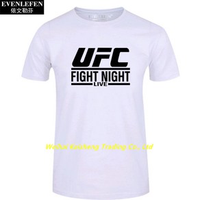 UFC MMA 얼티밋 파이팅 챔피언십 티셔츠 반팔 남자 권투 무술 상의 순면 반팔 하의 티셔츠