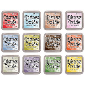 Range Tim Holtz Bundle of 12 Distess Oxide Ink P Range Tim Holtz Distess Oxide 잉크 패드 12개 묶음 - 20, 1개, Pape