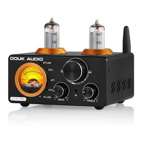 Douk Audio ST-01 PRO 블루투스 5.0 진공관 앰프 VU 미터 USB DAC COAX/OPT 앰프, 상세페이지 참조