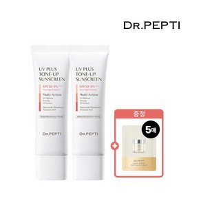 [제이앤코슈] 닥터펩티 유브이 플러스 톤업 선스크린 50ml 2개 (+젤크림 샤셰 5매)