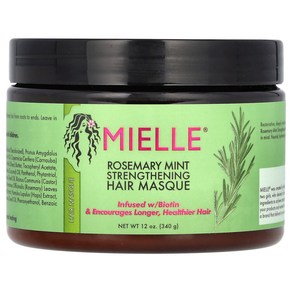 Mielle 스트렝스닝 헤어 마스크 로즈메리 민트 340g(12oz), 1개