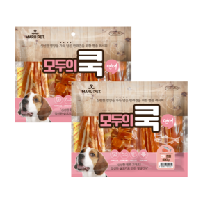 모두의 쿡 연어 혼합팩 강아지 간식 대용량, 400g, 2개