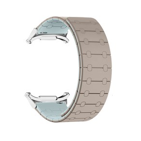 투톤 강력한 마그네틱 갤럭시워치 울트라 47mm 실리콘 스트랩 자석 밴드, 스타라이트+스카이, 1개