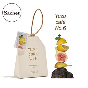 포플리 퍼퓸샤쉐 우드칩 옷장방향제 단품 (향 5종 중 선택), [시트러스향] Yuzu cafe No.6, 5개, 20g