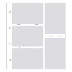 앨범샵 대형 바인더 앨범용 추가 내지, 포켓내지흰색(6매)