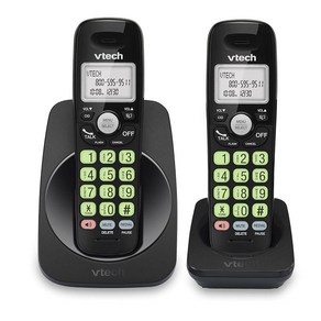 VTech DECT 6.0 무선 전화기, 블랙_발신자 ID + BT, 블랙