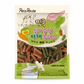 펫츠루트 찜쿡 닭가슴살 야채 츄러스 400g 강아지 간식