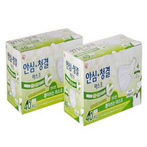 [CI107건강/영양제(홈케어/구급용품)] 아이리스 일회용 마스크 40매x2, 2개