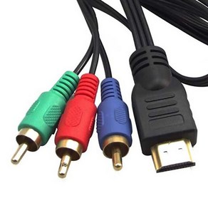 HDMI to 3RCA 케이블 구형 비디오 영상 디지털 변환, 1개