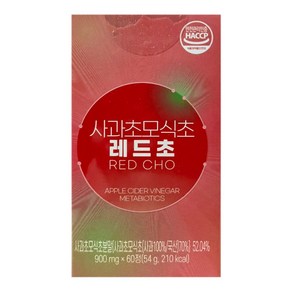 [본사정품] 워너비바디 사과초모식초 레드초 애플사이다 비니거 900mg x 60정 애사비 리뉴얼 뷰티 관리 다이어트 보조제 유기산 포스트바이오틱스 효소 쾌변 장 건강, 1개