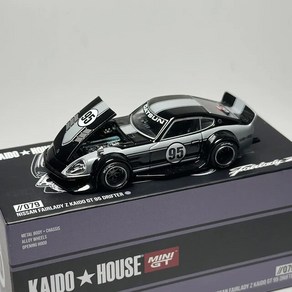 MINIGT Kaido House Datsun 510 Fairlady Z Blue R34 Silverado JDM 합금 자동차 모델 164