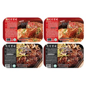 [KT알파쇼핑][서서갈비] 매콤달콤 양념왕구이600g x 2팩 + 육즙떡갈비 400g x 2팩, 1개