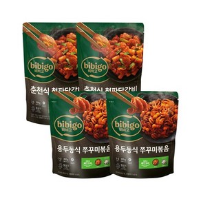 비비고 춘천 철판 닭갈비 700g x2개+쭈꾸미볶음 355g x2개, 없음