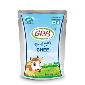 인도정품 GRB 카우 기(Ghee)버터 정제버터 파우치 500ml