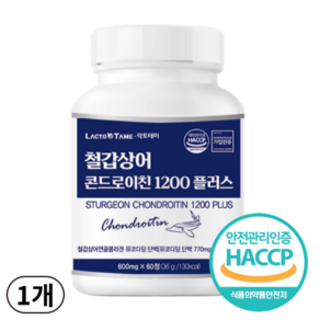 철갑상어 콘드로이친 1200 철갑상어연골 뮤코다당단백 콘드로이친 난각막 식약청 HACCP, 1개, 60정