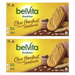 벨비타 블랙퍼스트 초코 헤이즐넛 비스킷 Belvita Choc Hazelnut Biscuits, 2개, 253g