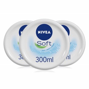 Nivea Soft 독일 니베아 소프트 리프레싱 모이스춰라이징 크림 300ml x 3팩, 3개