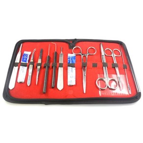 SURGICAL ONLINE 14Pcs 고급 생물학 실험실 해부학 의대생 해부용 키트 세트 메스 나이프 손잡이 날 포함 DESKIT110 1 10