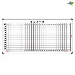칠판나라 연간계획표 연중계획표 1200x600 연간행사표 스케줄보드 화이트보드 주문 제작