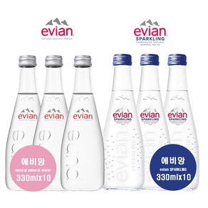 에비앙 로스카 330 10병+에비앙 스파클링 330 10병 (1박스), 20개, 330ml