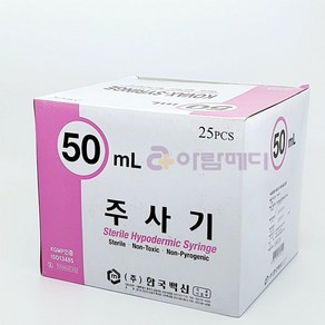 (한국백신) 일회용주사기 50ml 18G x 38mm 25ea, 1개