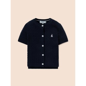 매장정품 빈폴 키즈 BEANPOLE KIDS 여아 면 케이블 5부 소매 크롭 카디건 네이비 BI425AG01R 408700