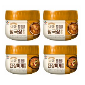 CJ다담 된장찌개양념 530g x2개 + 다담 청국장양념 530g x2개, 2개, 단일상품_개당 중량_상세페이지참조