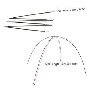 경량 슬라이드폴 텐트 타프 캠핑 폴대 도착 휴대용 경량 야외 캠핑 텐트 지지대 지원 막대 하이킹 배낭 해변 보호소 방수 천막