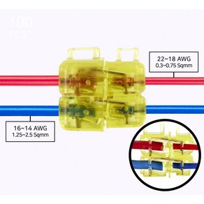 알파오 (2대2 연결) 무탈피 순간접속 커넥터 DI-42(전선규격 1.5~2.5/0.3-0.75sqmm) 10PCS, 10개