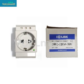 IOLINK/전원콘센트/DRC220V16A/DIN RAIL/AC전원콘센트, 1개