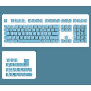 사오파오 푸딩 LED투과 키캡 PBT OEM 이중사출 1.75U쉬프트 포함 129키, 블루