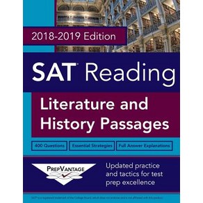 (영문도서) SAT Reading: Liteatue and Histoy 2018-2019 Edition Papeback, Ceatespace Independent Pub..., English, 9781981980932