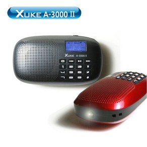 XUKE A3000II 효도라디오 포터블스피커 MP3 HA, XUK A3000II 레드