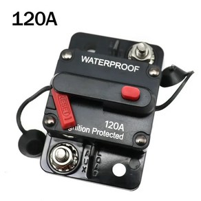 퓨즈링크자동차 퓨즈 홀더 30A-300A AMPC회로 차단기 리셋 12-48V DC 보트 방수 박스 앰프, 1개, 1개입