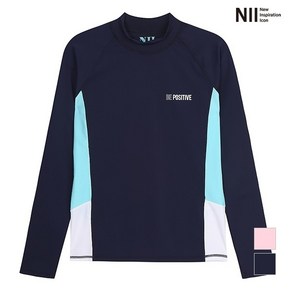 [NII] 여성 하이넥 배색 래쉬가드_NNYAXVM5426, PINK(12)