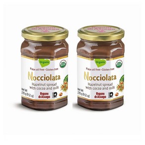 Rigoni di Asiago Nocciolata 노치올라따 코코아 앤 밀크 헤이즐넛 스프레드 잼 9.52oz(270g) 2팩, 2개, 270g