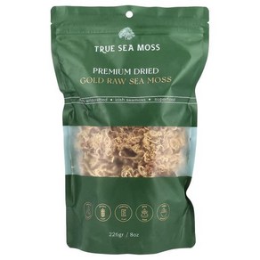 Tue Sea Moss 프리미엄 건조 골드 생 바다이끼 226g(8oz), 226g, 1개