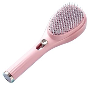 체리스팟 엉킴방지 원터치 머리빗 두피 마사지 휴대용 매직 헤드 브러쉬, 1개, 핑크