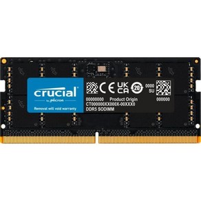 Cucial 크루셜 RAM 16GB DDR5 5200MT/s (o 4800MT/s) Laptop Memoy CT16G52C42S5, 16GB_5200MT/s, 1개