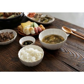 화이트 블라썸 공기 밥그릇 밥공기 요거트볼, 1개