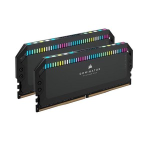 커세어 도미네이터 플래티넘 RGB DDR5 32GB 2x16GB 5200MHz C40 인텔 최적화 데스크탑 메모리 화이트 111663, 블랙_32GB (2x16GB), 블랙, 2개